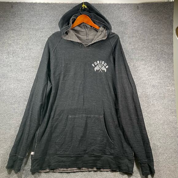 Fast And Furious Reversible Hoodie Men's 3XL Black/Gray Double Sided Racing - Picture 1 of 10